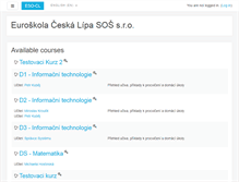 Tablet Screenshot of moodle.eso-cl.cz